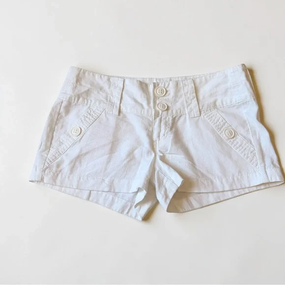 Rubbish White Low Rise Shorts Coastal Linen Blend - Picture 5 of 11